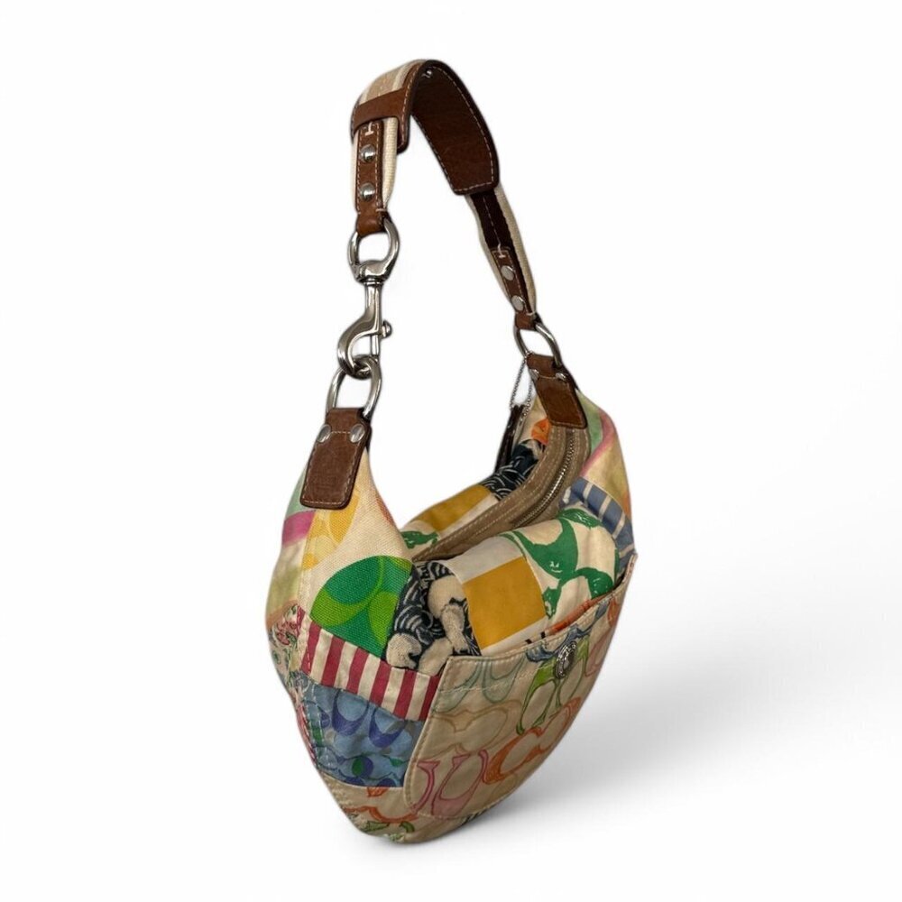 Vintage Coach Multicolor Patchwork Hobo Bag – Style No. M0673-10441 - Picture 3 of 8